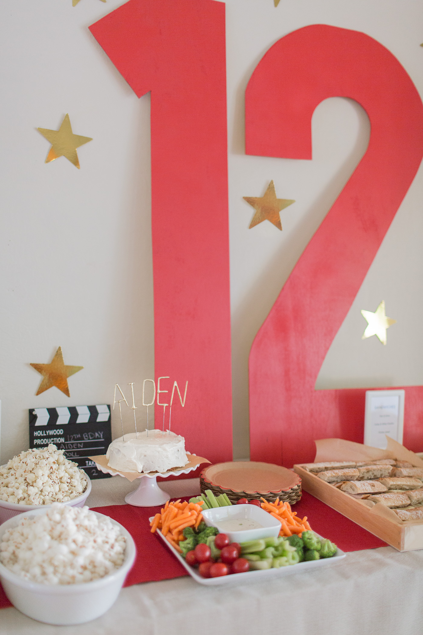 Pre-teen movie night birthday party