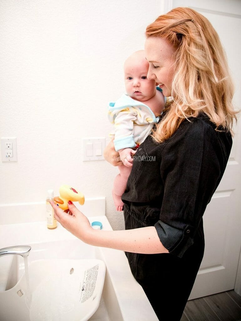 heating water for baby's bath