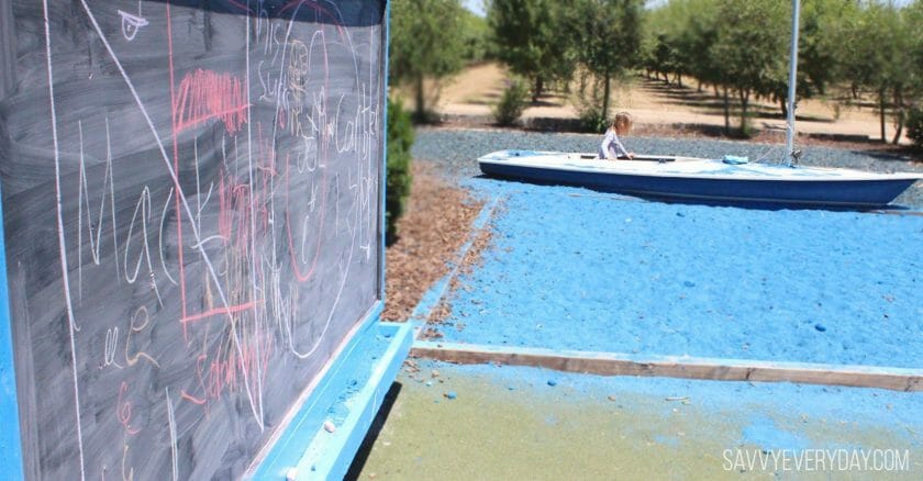 chalk and boat