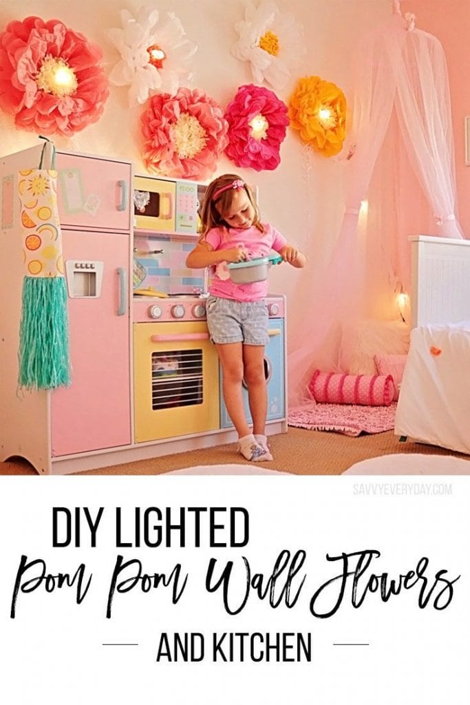 diy lighted pom pom flowersv2