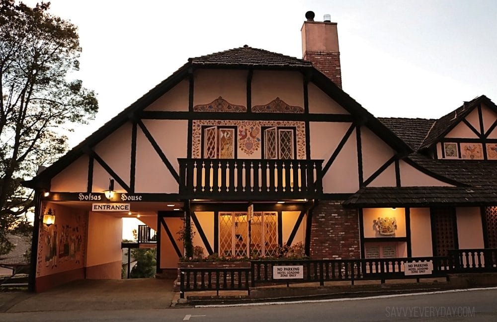 Hofsas House in Carmel at evening