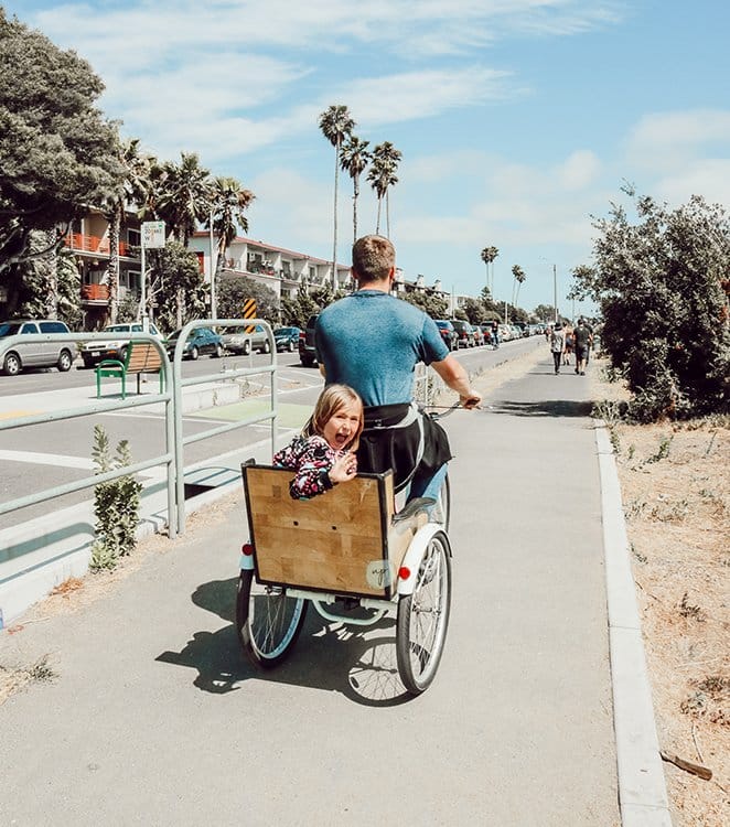 Savannah and dad in rickshaw