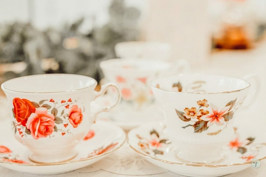 teacups on counter