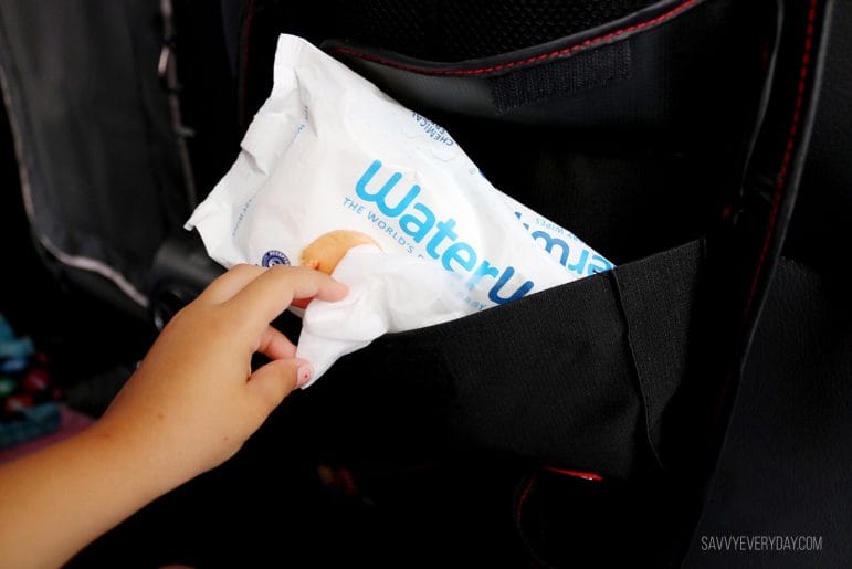 WaterWipes near car seat